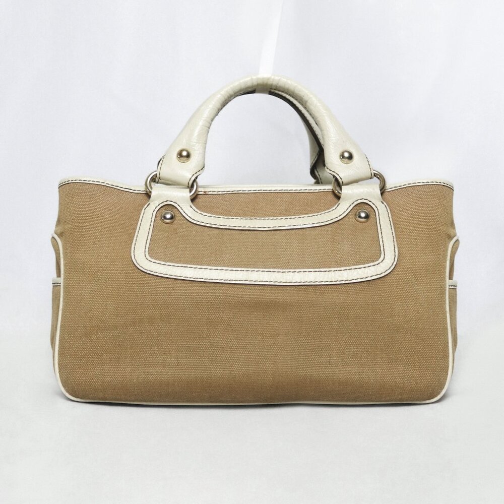 Celine leather trim canvas Boogie bag - Picture 4 of 14